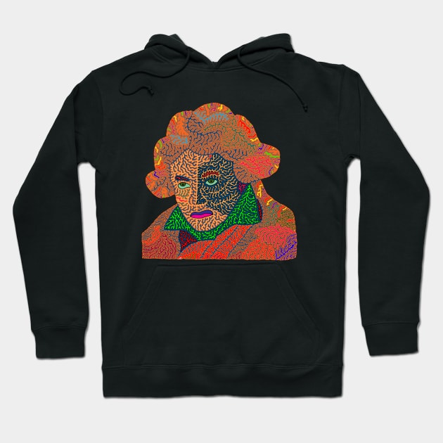 Beethoven - Pop Art Style Hoodie by NightserFineArts